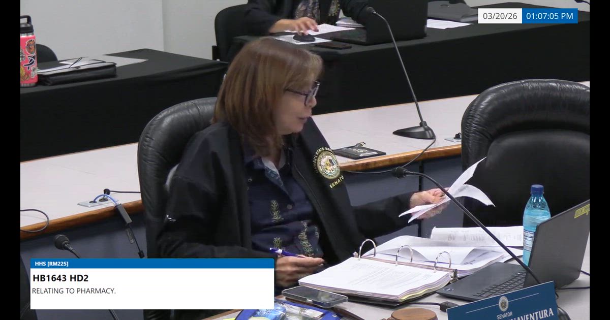 Hearing clip: HI (HB 1643: Tonya Neal, PCMA (for)) national PBM trade association testifies